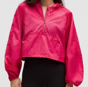 New Luulemon Scuba Cropped Anorak Pink Dragonfruit 6